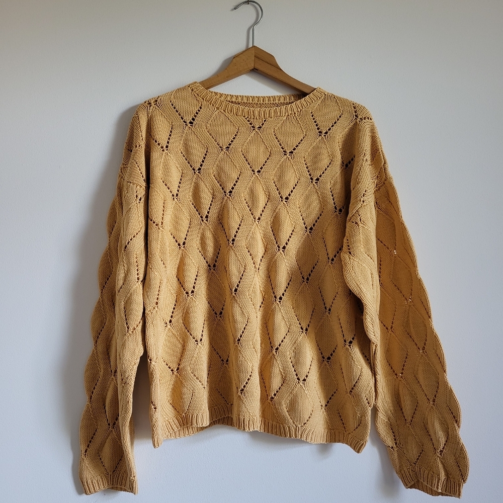 Textured Mustard Sweater